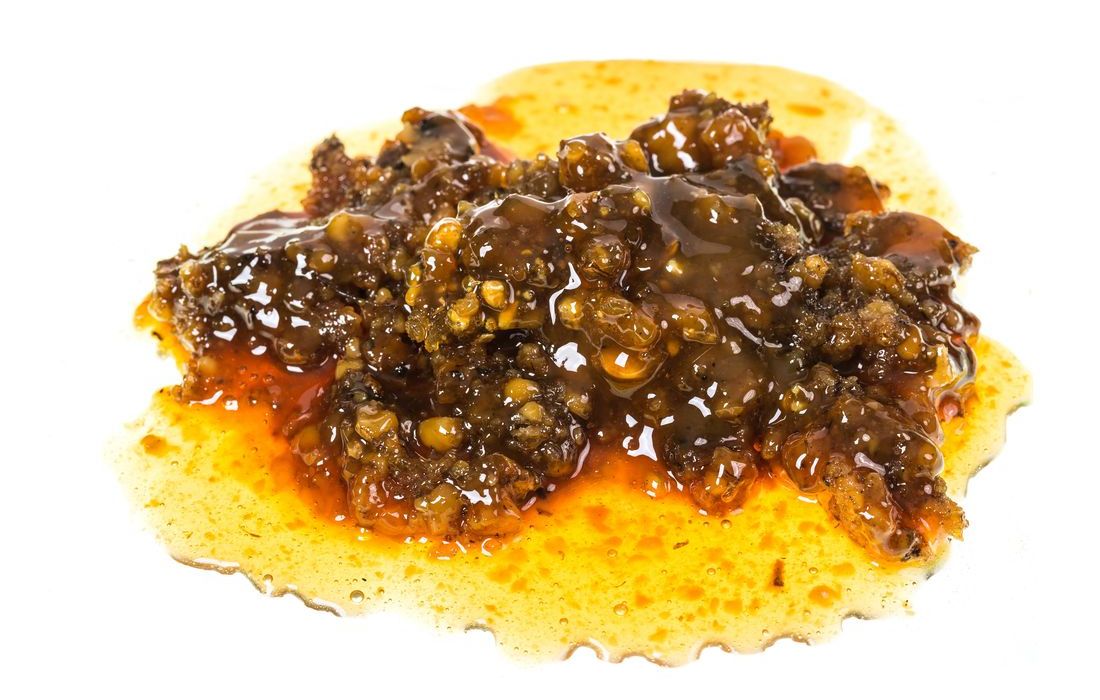 Close-up of natural galbanum gum resin